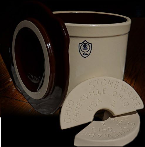 Ohio Stoneware 2-Gallon (~7.5L) Fermentation Crock Kit – Made in USA - image from Amazon 3
