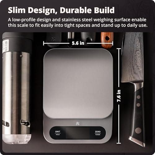 Greater Goods High Capacity Kitchen Scale (22lb, Stainless Steel) - image from Amazon 2