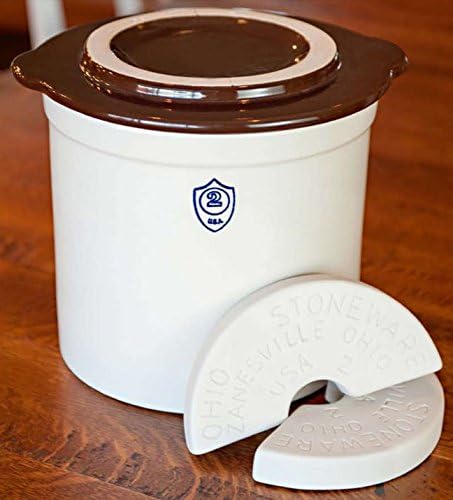 Ohio Stoneware 2-Gallon (~7.5L) Fermentation Crock Kit – Made in USA - image from Amazon 2