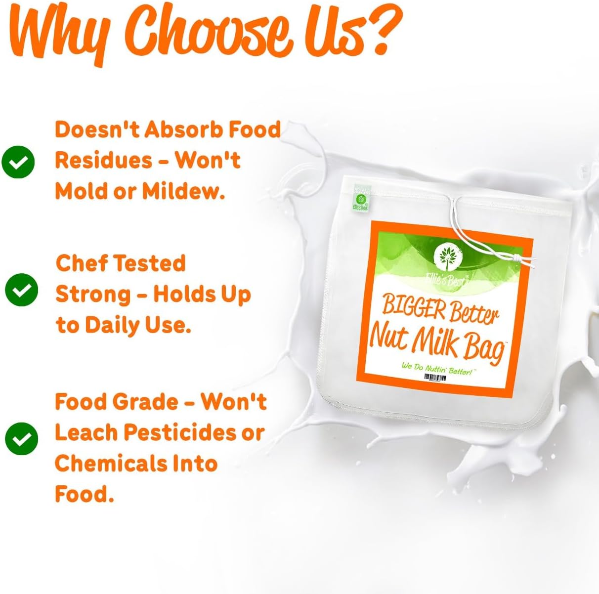 Ellie's Best Pro Quality Nut Milk Bag - image from Amazon 2