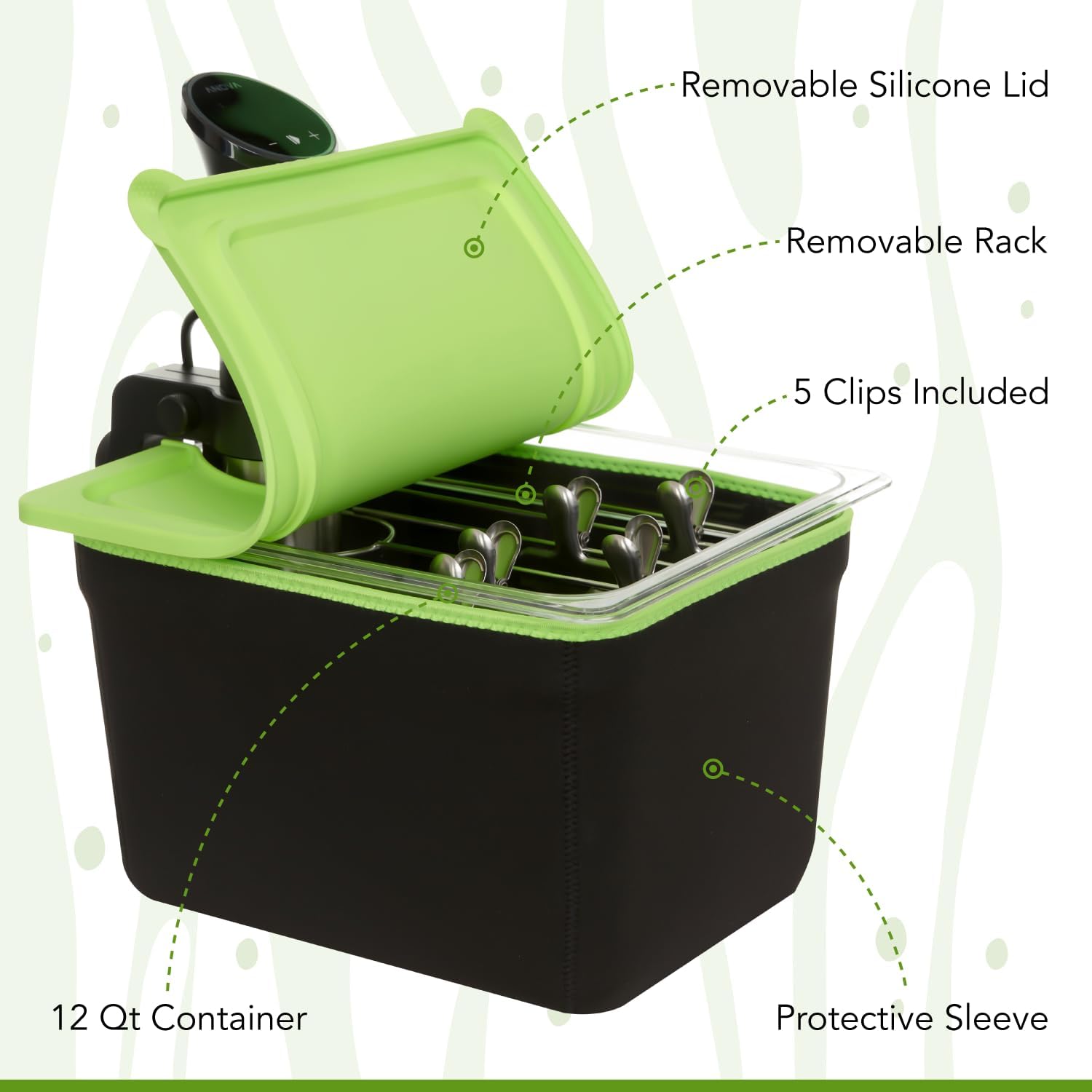 COSPARX Sous Vide Container 12 Qt (11.4L) - image from Amazon 2