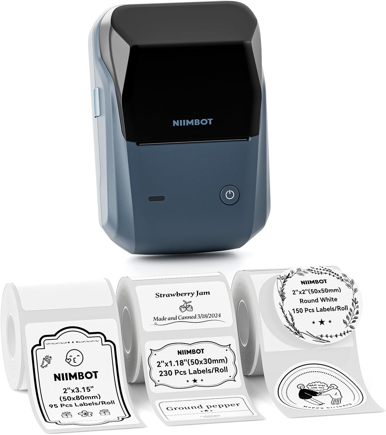 Image of NIIMBOT B1 Label Maker Machine with 3 Rolls of Label Tape