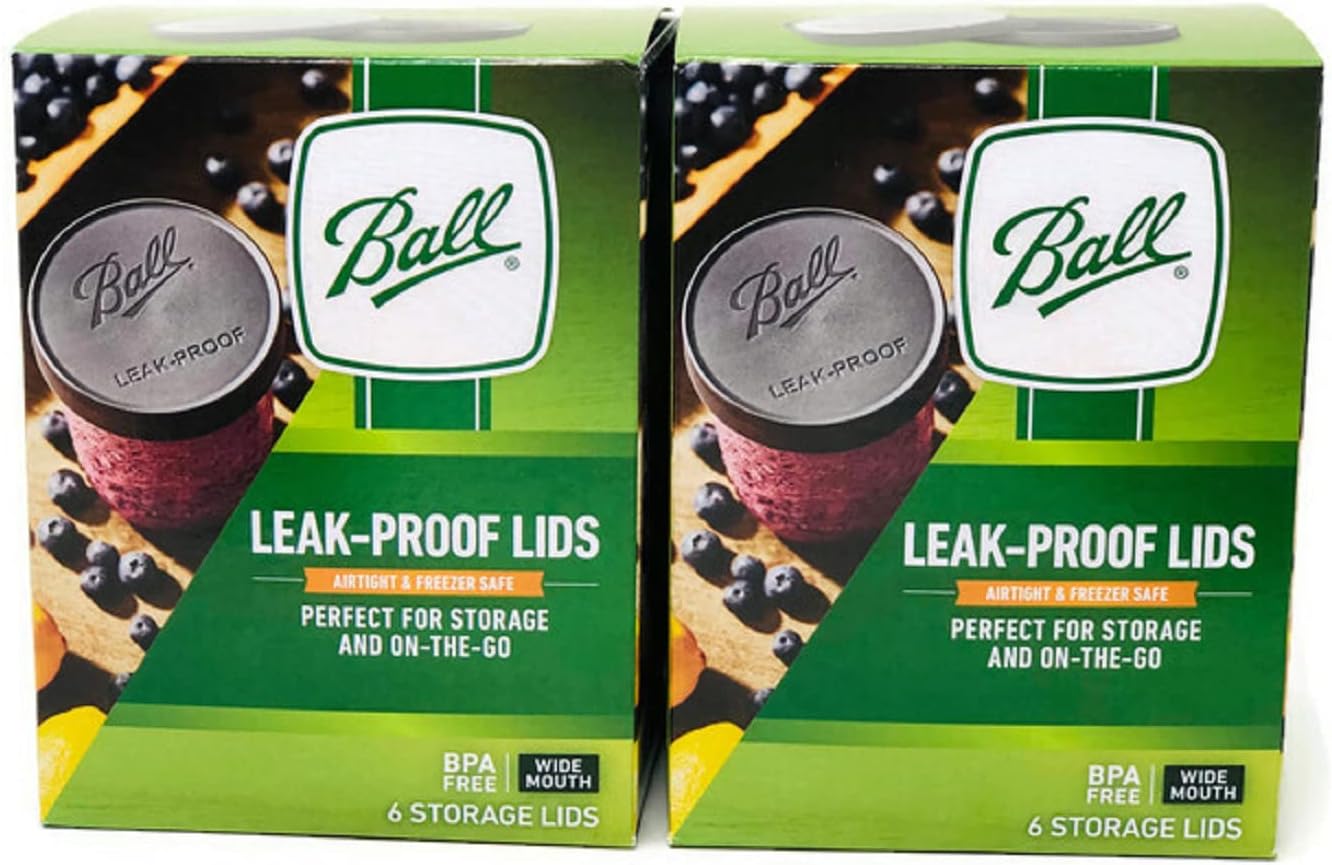 Image of Ball Leak-Proof Plastic Lids – Wide Mouth (12-Pack)
