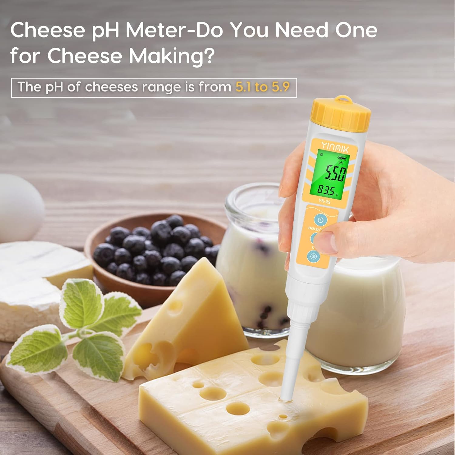 YINMIK Digital pH Meter for Food - image from Amazon 5