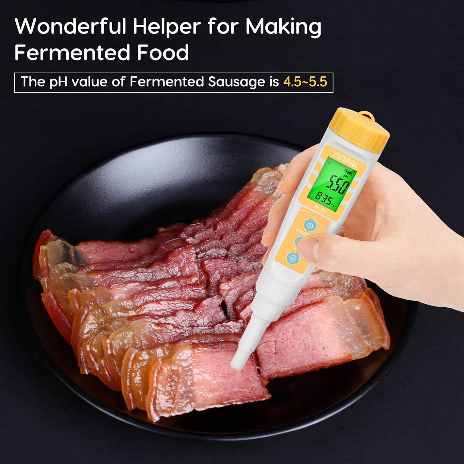 YINMIK Digital pH Meter for Food - image from Amazon 4