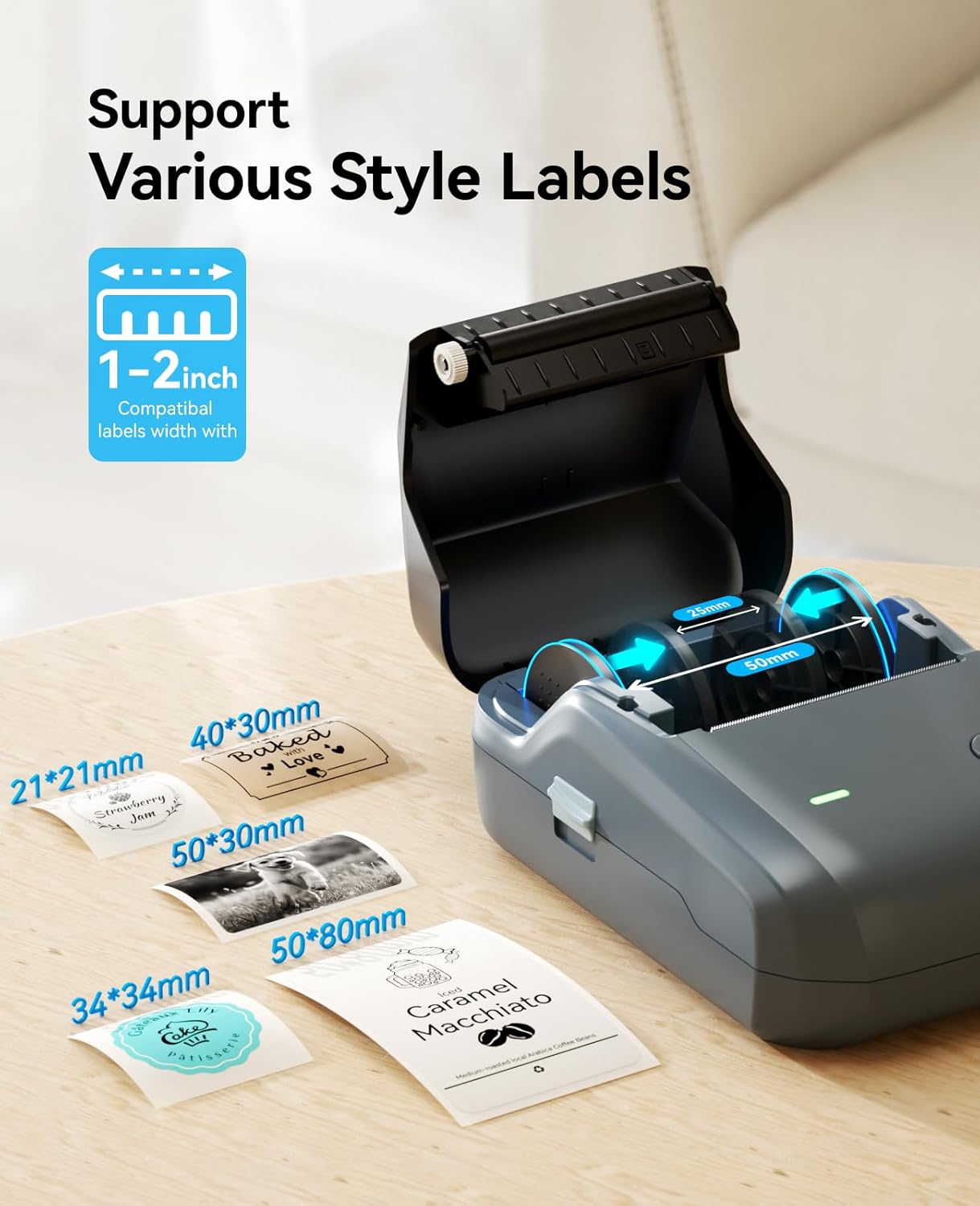 NIIMBOT B1 Label Maker Machine with 3 Rolls of Label Tape - image from Amazon 7