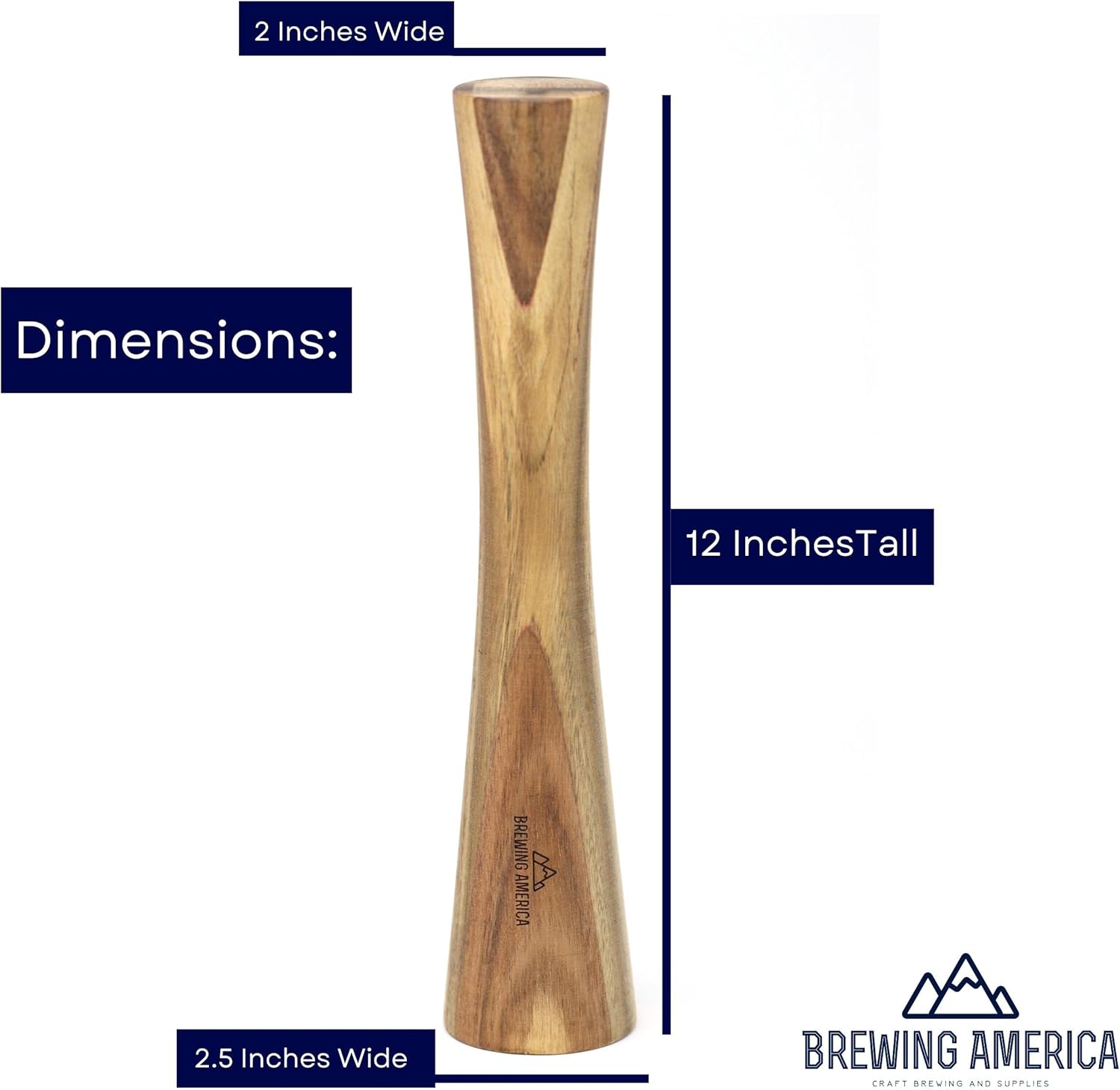 Brewing America Acacia Wood Vegetable Fermentation Tamper (12-inch) - image from Amazon 3