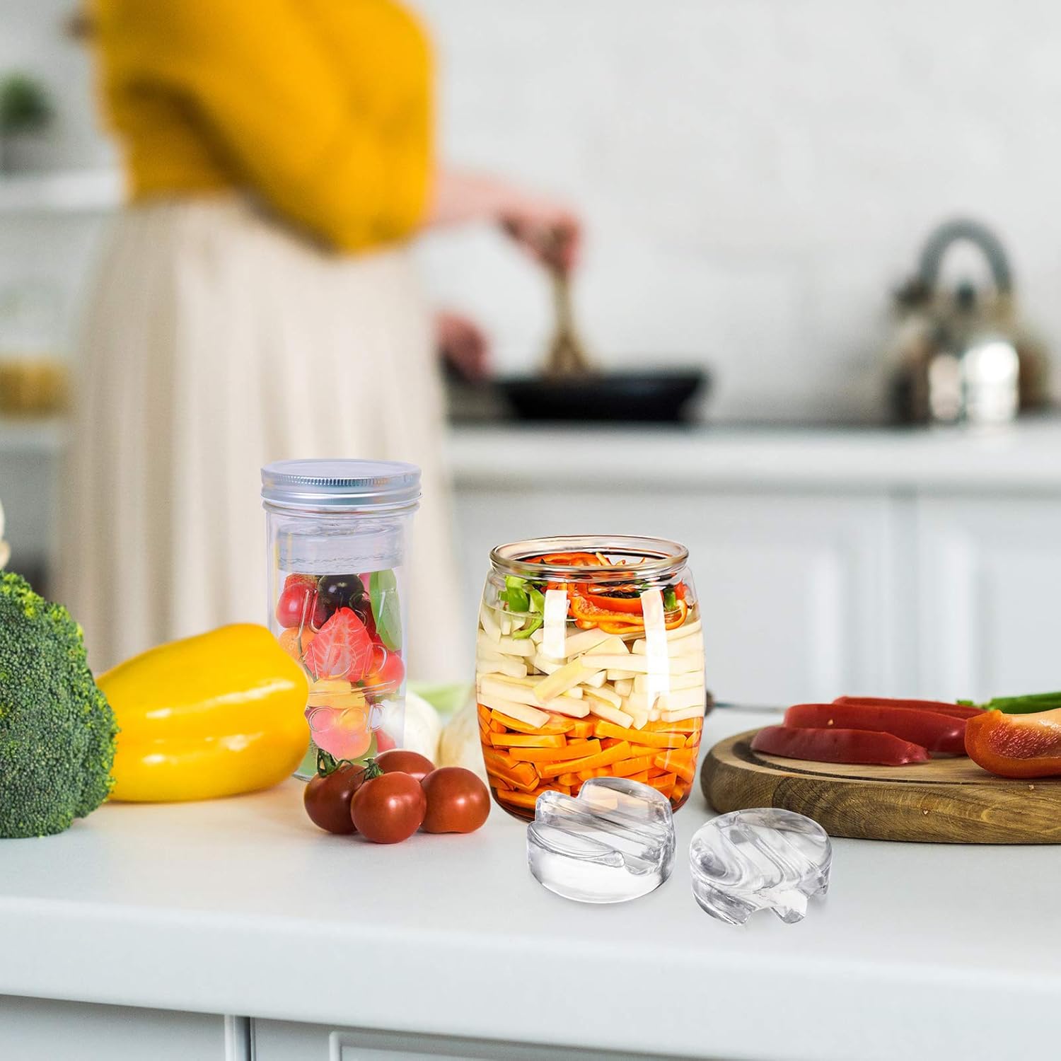 TOPZEA Fermentation Glass Weights (9-Pack) for Wide Mouth Mason Jars - image from Amazon 5