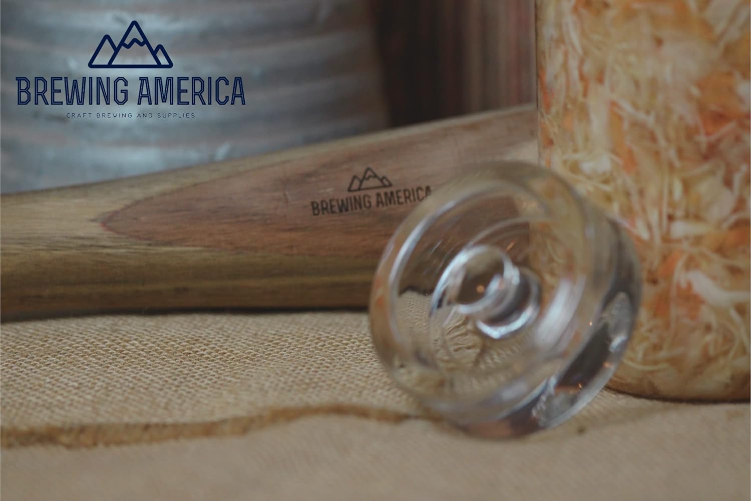 Brewing America Acacia Wood Vegetable Fermentation Tamper (12-inch) - image from Amazon 7