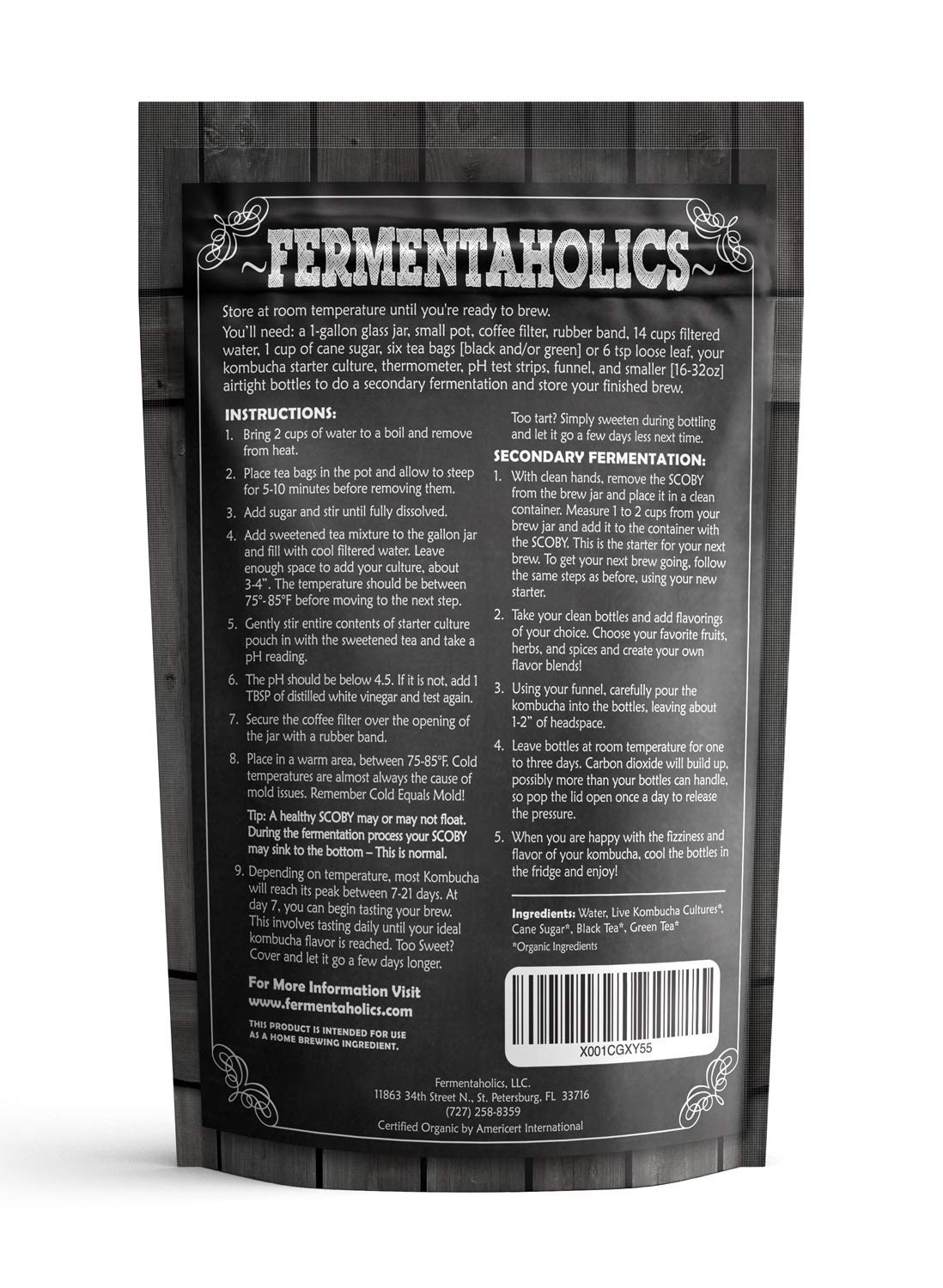 Fermentaholics ORGANIC Kombucha SCOBY with 12 oz Starter Tea - image from Amazon 2