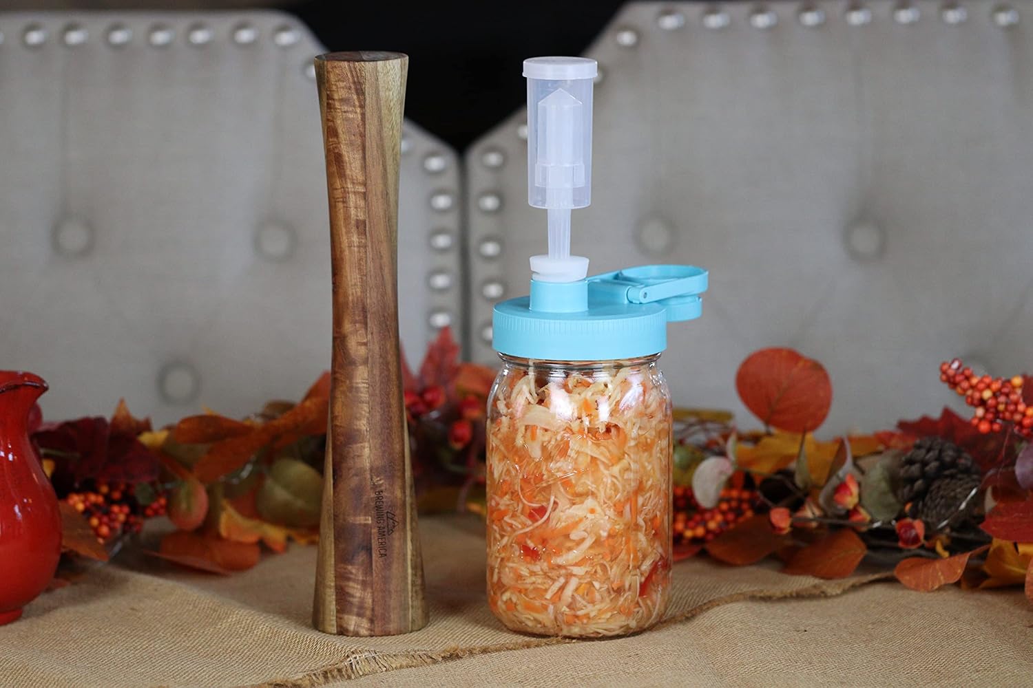 Brewing America Acacia Wood Vegetable Fermentation Tamper (12-inch) - image from Amazon 6