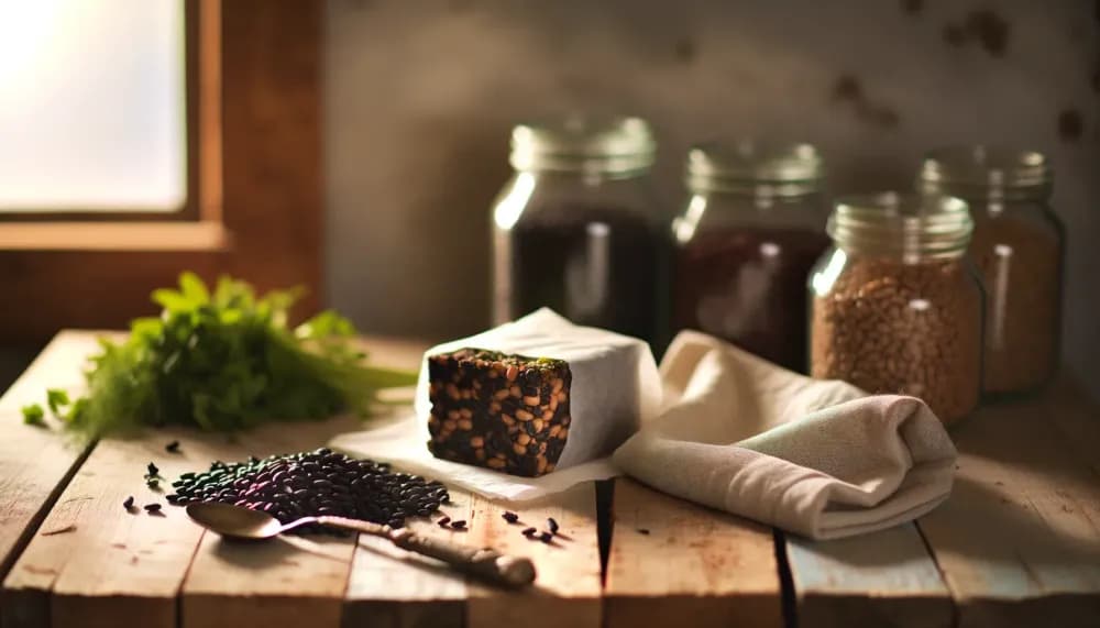 Black Bean Tempeh (Fermented Plant Protein) - full