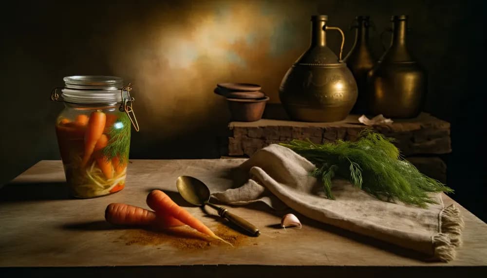 Fermented Carrots with Dill & Garlic (Classic Recipe) - full