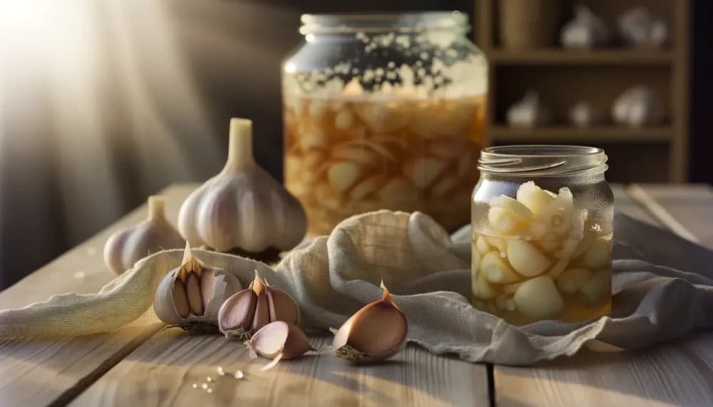 Fermented Garlic in Honey with Salt Brine - full