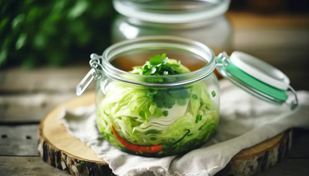 Southeast Asian Cabbage Kraut with Cilantro & Chili - full