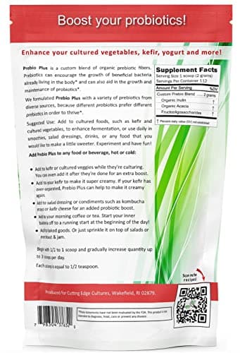 Cutting Edge Cultures Prebio Plus Prebiotic Fiber - image from Amazon 3