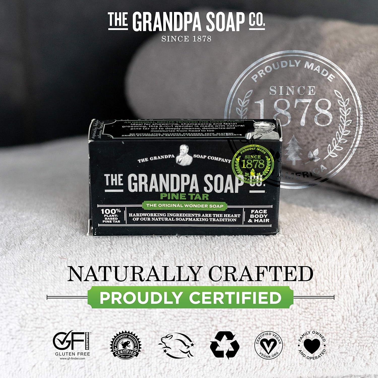 Grandpa's Pine Tar Soap - National Psoriasis Foundation Recognized - image from Amazon 5